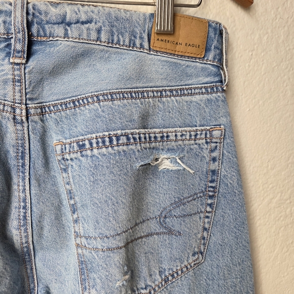 American Eagle Dreamy Drape Super High-Rise Sz 2 Ultra Wide Leg Jeans  Long Blue - Picture 10 of 15